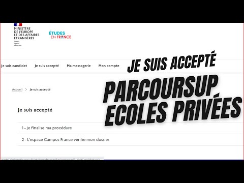 Je suis accepté parcoursup et écoles privées/comment bien remplir sur campus France