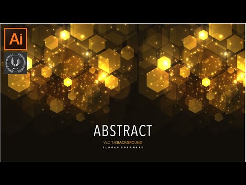 Abstract Black and Gold Shiny Background Design Tutorial in Illustrator