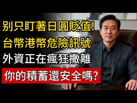 别只盯著日圓貶值!台幣港幣驚現「危險訊號」!外資正在瘋狂撒離，你的積蓄還安全嗎?#台幣 #港幣 #外資撤離 #經濟危機 #投資 #理財 #日元貶值 #資金安全