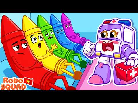 Bác Sĩ Truyền Màu Sắc Giải Cứu Cứu Hỏa Bị Bay Màu | Giữ Gìn Đồ Chơi | Hoạt Hình Thiếu Nhi- RoboSquad