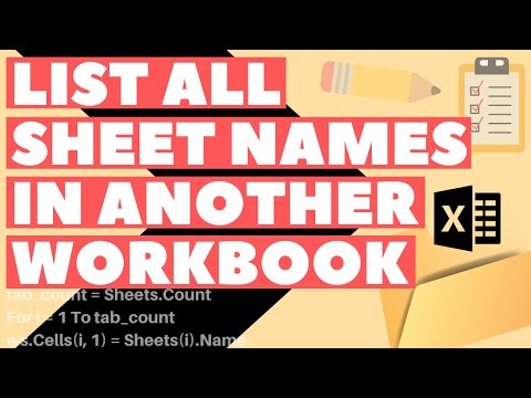 Excel VBA Macro: List All Sheet/Tab Names (From Another User Selected Workbook)