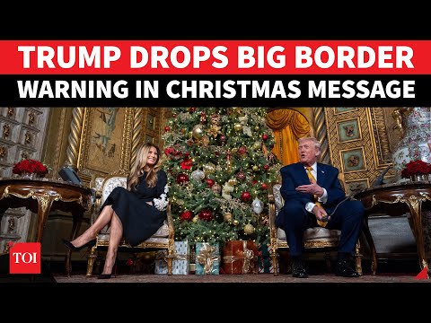 Trump Quizzes Kids On Christmas, Then Drops US Border Warning As Melania Watches; 'No Bad Santa...'