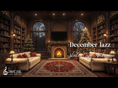 Relaxing Christmas Jazz | Soft Coffee Shop Ambience with Jazz Melodies in Cozy Christmas Home