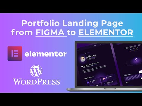 Portfolio Landing Page - Figma to Elementor | Full Development Process