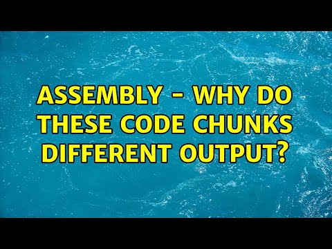 Assembly - Why do these code chunks different output?