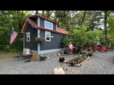 Incredible Tiny Homes Forest Tour with Deborah and her 10’x20’ ESP Home and only $200 Lot Rent 🏘️🌲