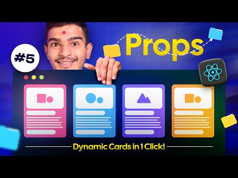 Props in ReactJS Explained in Hindi | Make Dynamic Cards & Buttons Using Props | #5 🔥🚀