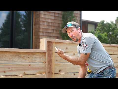 When You Need A Fancy Fence: Stairstep Horizontal Cedar