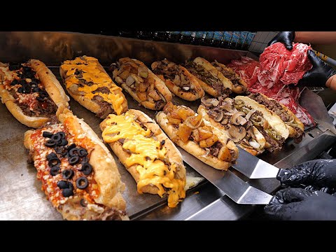 미국맛 끝판왕! 역대급 고기 폭탄으로 하루 200개 완판! 필리치즈 스테이크 핫도그 / Philly Cheese Steak Hot Dog / korean street food