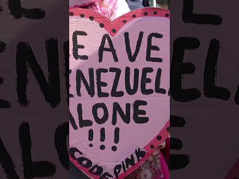 Protesters Rally Outside White House Against US Escalation in Venezuela #shorts