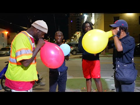 Paying Strangers in the Trenches to Pop the Balloon with Just Their Breath 2