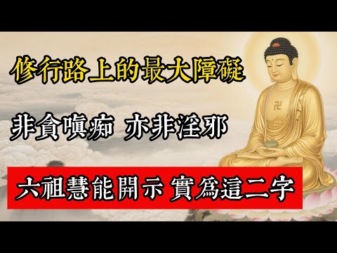 修行路上的最大障礙，非貪嗔痴，亦非淫邪，六祖慧能開示：實為這二字!#佛教 #佛家 #佛法 #佛學知識 #佛學智慧 #修心修行 #佛教文化 #禪悟人生 #傳統文化