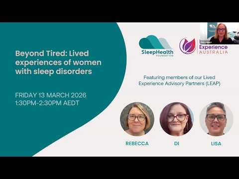 Beyond Tired: Lived experiences of women with sleep disorders