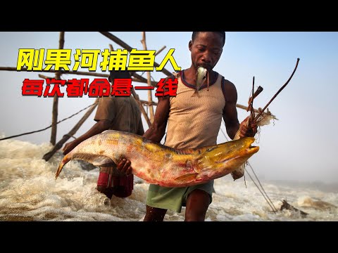 剛果河上搏命生存的捕魚人，用手編木籠捕虎魚，每次下河都命懸一線