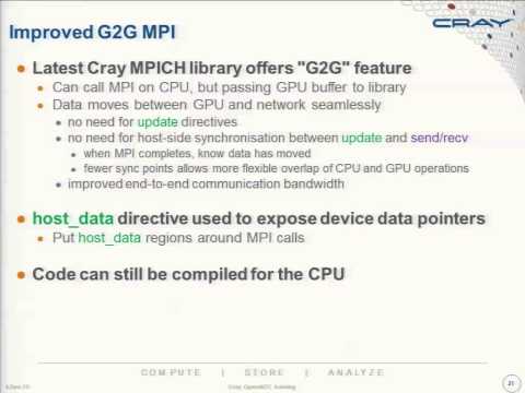 An introduction to OpenACC (Part 6); Alistair Hart (Cray)