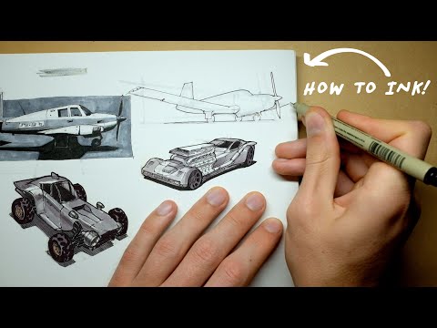 Try THIS in Your Sketchbook! Drawing and Inking Vehicles