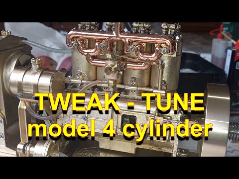 H74 PART 2 - tweaking & tuning the desktop vintage 4 cylinder model engine 4 stroke Chinese Holt