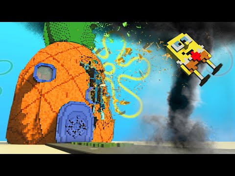 TORNADO DESTROYS SPONGEBOB! (Teardown)