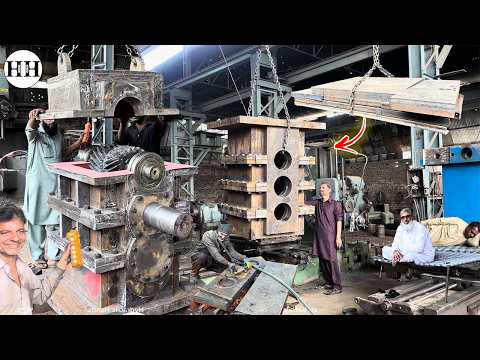 Manufacturing process of Huge Steel Mill Transmission with 100yrs old Technqiues | Machining Process