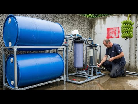 I Never Have to Buy Water Again! Amazing 3-in-1 Invention from PVC Drain Pipe + Blue Barrel