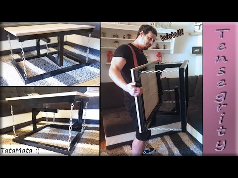 Homemade TENSEGRITY COFFEE TABLE?!! DIY Project