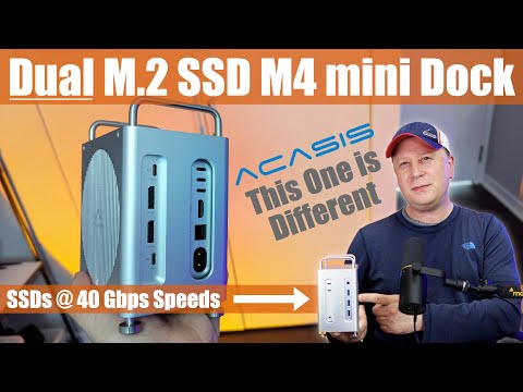 Dual M.2 SSD M4/M4 Pro Mac mini Dock By ACASIS - 40 Gbps Plus Add up to 16 TBs Storage