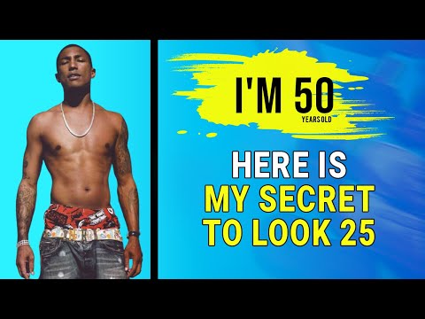 Pharrell Williams (50 Years Old) Shares His Secrets To Look 25 | Diet + Skin Care Routine Revealed