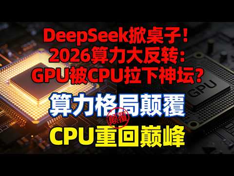 DeepSeek掀桌子！2026开年算力大反转：GPU被CPU拉下神坛？#DeepSeek技术突破#CPU逆袭GPU#2026算力市场#国产芯片崛起#AI推理时代#算力乱象揭秘#东数西算工程#英伟达