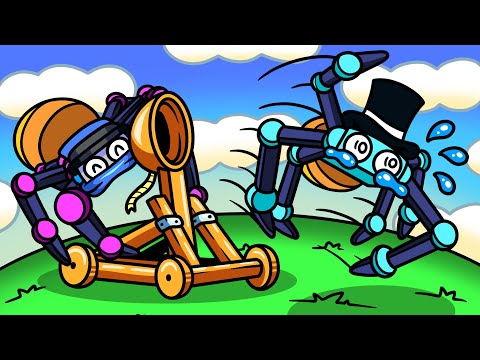 We Launch Ragdoll Spiders with a Catapult in A Webbing Journey!