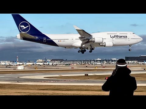 Chicago O'Hare Airport (ORD) 🇺🇸 Plane Spotting  -  Rush Hour and Close up Landing / Take off