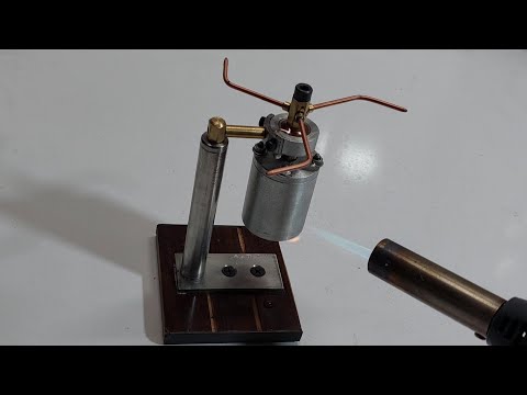 This Mini Steam Engine Spins Itself Using Real Steam!