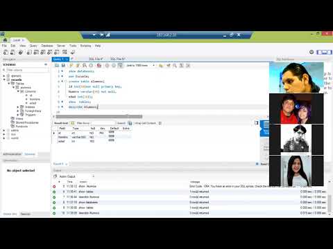 Create database and tables in My SQL Workbench