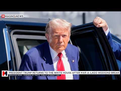 🇺🇸 President Donald Trump Returns to The White House after Valentine's Break at Mar-a-Lago [LIVE]