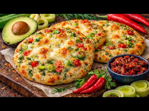 Healthy Avocado Bread in 5 minutes! Tastier than pizza!