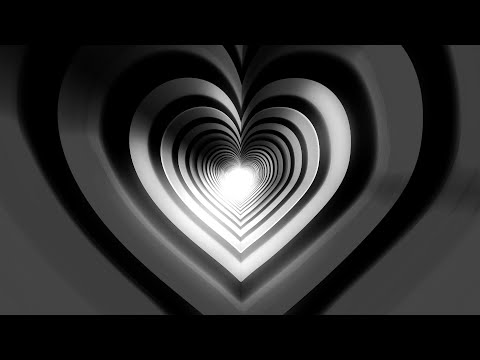 Neon Lights Love Heart Tunnel Gothic Black and White Heart and Romantic Abstract Background
