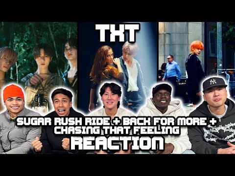 OUR FIRST TIME WATCHING TXT! | Sugar Rush Ride + Chasing That Feeling + Back For More