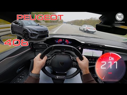 Peugeot 408 GT (131Hp) POV Test Drive | TOP SPEED UNLIMITED Autobahn