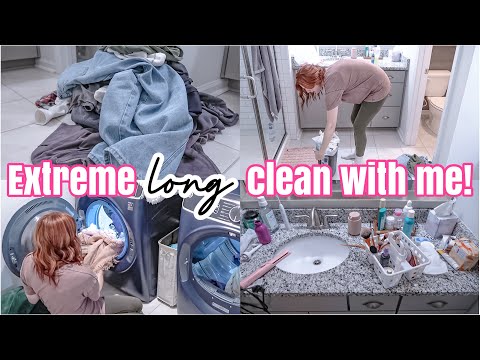 EXTREME LONG CLEAN WITH ME | MESSY HOUSE TRANSFORMATION | EXTREME CLEANING MOTIVATION 2025