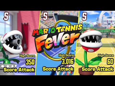 Mario Tennis Fever - All Score Challenges | S Rank (4K 60FPS)