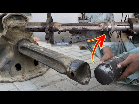 How Repaired Broken Heavy Trunnion Shaft with Using Limited Tools Like a Small Lathe machine….