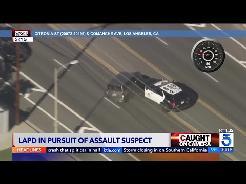 PIT maneuvers can't stop wild pursuit suspect - Caught on Camera