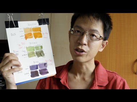 Watercolor Mixing with Color Temperature in Mind