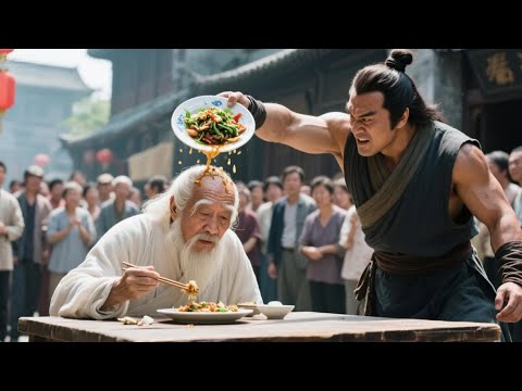 A bully provokes an old bearded man, who’s a kung fu master and knocks him out with one punch!