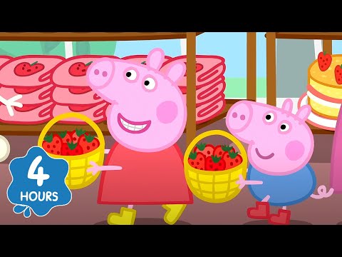Peppa Pig Collects Strawberries! | Peppa Pig | Full Episodes | Cartoons for Kids