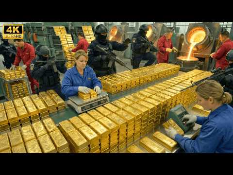 Inside the 24K Gold Factory: How Mining Ore is Refined Into Pure Gold Bars (Full Process)