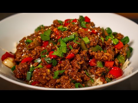 Hackfleisch Mongolische Art | Super schnelle Geschmacksbombe! 💣🌶️