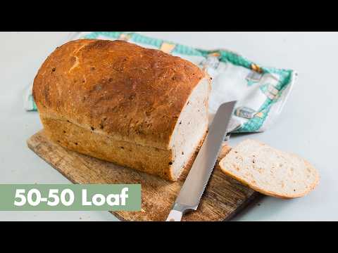HOW TO MAKE AN EASY ADDITIVE FREE 50/50 LOAF AT HOME! #bread