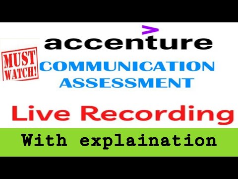 ACCENTURE COMMUNICATION ASSESSMENT TEST| LIVE RECORDED ORIGINAL AUDIO| #accenture