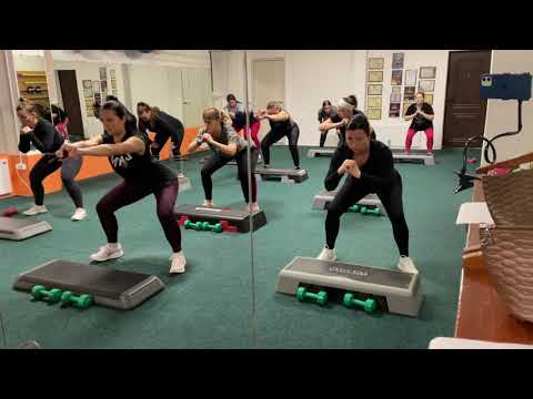 Степ, гантели. Треня 🔥🔥🔥 Всё тело. Без хореографии, получится у всех!