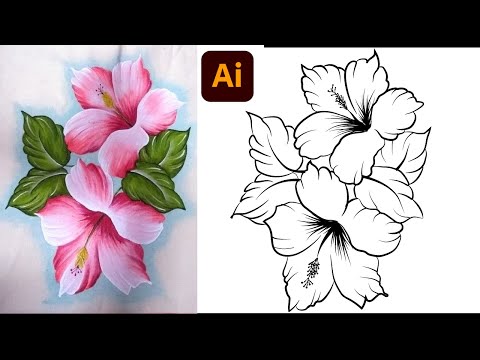Floral Line Art Drawing in Adobe Illustrator | Embracing the Timeless Beauty of Flowers